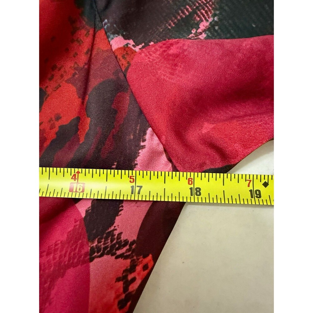 ASOS DESIGN Floral Satin Drape Detail Maxi Dress Pink Red 6 NWT Barbiecore Bold - Picture 2 of 9